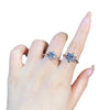Wholesale Women's 925 Silver Moissanite Ring With Geometric Style And Electroplating Process