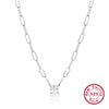 Wholesale Women's 925 Silver Necklace With Star Geometric Pattern Regular Chain And Electroplating Treatment