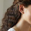 Wholesale Women's Silver Needle And Copper Earrings With Star Pattern And Electroplating Treatment