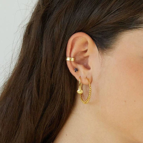 Wholesale Women's Silver Needle Copper Geometric Earrings With Electroplating And Exaggerated Texture