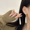 Wholesale Women's Silver Needle French Retro Water Drop Pearl Geometric Metal Electroplated Earrings