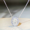 Wholesale Women's 925 Silver Pigeon Egg Shaped Clavicle Chain With Geometric Pattern And Electroplating Treatment