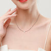Wholesale Women's 925 Silver Simple Geometric Style Cuban Chain Clavicle Necklace With Simulation Diamond Pendant And Seiko Design