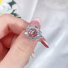 Wholesale Women's Silver 925 Snowflake And Flower Pattern Ring Set With Diamonds