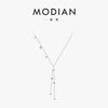 Wholesale Women's 925 Silver Star Shaped Pendant Necklace With Electroplating And Tassel Yshaped Clavicle Chain