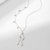 Wholesale Women's 925 Silver Star Shaped Pendant Necklace With Electroplating And Tassel Yshaped Clavicle Chain