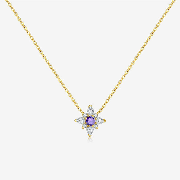 Wholesale Women's Silver 925 Sterling Flower Pendant Clavicle Chain With Geometric Pattern And Electroplated Platinum 18K Gold Design