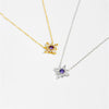 Wholesale Women's Silver 925 Sterling Flower Pendant Clavicle Chain With Geometric Pattern And Electroplated Platinum 18K Gold Design