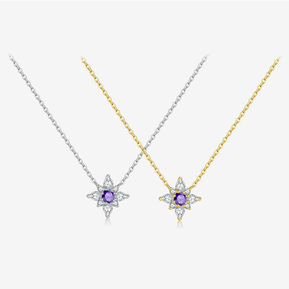 Wholesale Women's Silver 925 Sterling Flower Pendant Clavicle Chain With Geometric Pattern And Electroplated Platinum 18K Gold Design