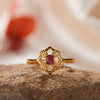 Wholesale Women's Silver 925 Sterling Geometric Style Ring Set With Gems