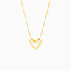 Wholesale Women's Silver 925 Sterling Hollow Heart Geometric Ochain Necklace With Electroplating