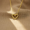 Wholesale Women's Silver 925 Sterling Hollow Heart Geometric Ochain Necklace With Electroplating