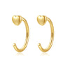Wholesale Women's 925 Silver Sweet Love C Shaped Heart And U Shaped Electroplated Earrings