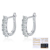 Wholesale Women's 925 Silver U Shape Fan Ear Ring With Mosan Diamond Elegant Design