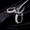 Wholesale Women's 925 Silver U Shape Fan Ear Ring With Mosan Diamond Elegant Design