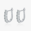 Wholesale Women's 925 Silver U Shape Fan Ear Ring With Mosan Diamond Elegant Design