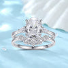 Wholesale Women's 925 Silver Ushaped Double Ring Set With Geometric Style And Electroplating Process