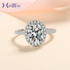 Wholesale Women's 925 Silver Ushaped Moissanite Ring Electroplated Simple Geometric Style