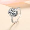 Wholesale Women's 925 Silver Ushaped Moissanite Ring Electroplated Simple Geometric Style