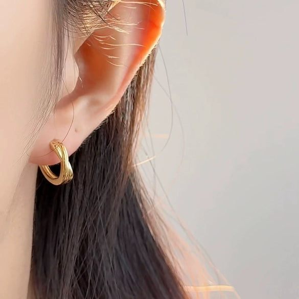 Wholesale Women's 225 Silver Xshaped Cross Electroplated Niche Geometric Earrings