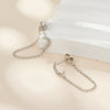 Wholesale Women's 925 Silver Zircon Moon Tassel Geometric Earrings