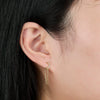 Wholesale Women's 925 Silver Zircon Moon Tassel Geometric Earrings