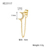Wholesale Women's 925 Silver Zircon Moon Tassel Geometric Earrings