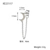 Wholesale Women's 925 Silver Zircon Moon Tassel Geometric Earrings