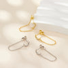 Wholesale Women's 925 Silver Zircon Moon Tassel Geometric Earrings