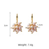 Wholesale Women's Simple Allmatch Geometric Copper Freshwater Pearl Stitching Multiband Pink Purple Earrings Electroplated Jewelry Accessories