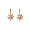 Wholesale Women's Simple Allmatch Geometric Copper Freshwater Pearl Stitching Multiband Pink Purple Earrings Electroplated Jewelry Accessories