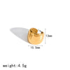 Wholesale Women's Simple And Versatile Geometric Stainless Steel Real Gold Plated Ear Cuff Earrings