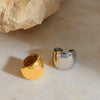 Wholesale Women's Simple And Versatile Geometric Stainless Steel Real Gold Plated Ear Cuff Earrings
