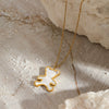 Wholesale Women's Simple Animal Pattern Titanium Steel Oshaped Chain Necklace With 18K Gold Electroplating