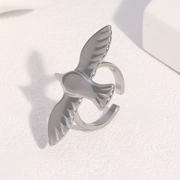 Wholesale Women's Simple Animal Zodiac Electroplated Stainless Steel Open Ring