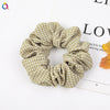 Wholesale Women's Simple Basic Fabric Plaid Handmade Hair Ring Headwear