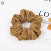 Wholesale Women's Simple Basic Fabric Plaid Handmade Hair Ring Headwear