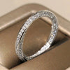 Wholesale Women's Simple Classic Geometric Copper Ring With Microinlaid Zircon