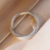 Wholesale Women's Simple Classic Geometric Copper Ring With Microinlaid Zircon