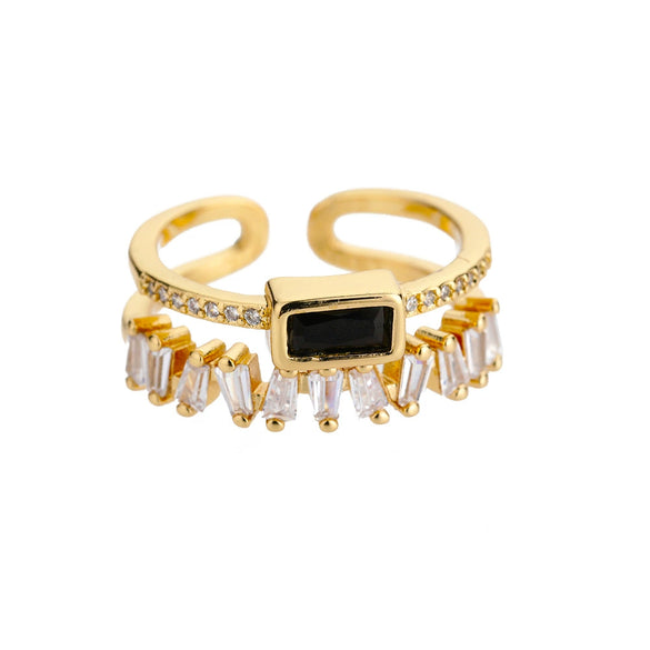 Wholesale Women's Simple Color Heart Shaped Copper Ring With Electroplating Treatment And Micro Inlaid Color Zircon