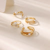 Wholesale Women's Simple Compact Pearl Open Ring Copper Zircon Gold Plated