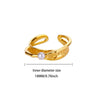 Wholesale Women's Simple Compact Pearl Open Ring Copper Zircon Gold Plated