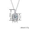 Wholesale Women's Simple Copper Necklace With Geometric Design And Zircon Inlay