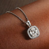 Wholesale Women's Simple Copper Necklace With Geometric Design And Zircon Inlay