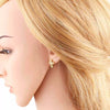 Wholesale Women's Simple Cross Copper 18K Gold Plated Earrings