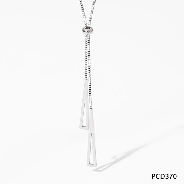 Wholesale Women's Simple Cross Pendant Long Sweater Chain Adjustable Necklace In Stainless Steel With Geometric Styling And Electroplating