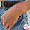 Wholesale Women's Simple Daily Basic Chain Bracelet In Geometric Style Made Of S925 Sterling Silver With Electroplating Treatment