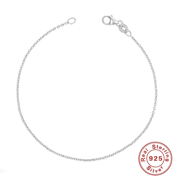 Wholesale Women's Simple Daily Basic Chain Bracelet In Geometric Style Made Of S925 Sterling Silver With Electroplating Treatment