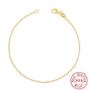 Wholesale Women's Simple Daily Basic Chain Bracelet In Geometric Style Made Of S925 Sterling Silver With Electroplating Treatment