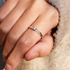 Wholesale Women's Simple Double Color Geometric Tail Ring Copper With Zirconia Design